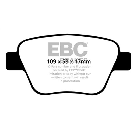 EBC 10-13 Audi A3 2.0 Turbo (Bosch rear caliper) Yellowstuff Rear Brake Pads