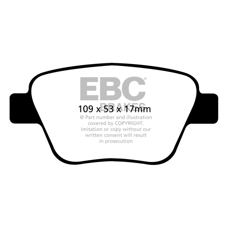 EBC 10-13 Audi A3 2.0 Turbo (Bosch rear caliper) Yellowstuff Rear Brake Pads