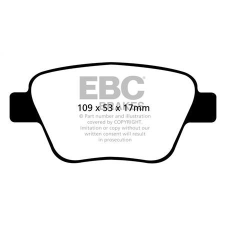 EBC 10-13 Audi A3 2.0 Turbo (Bosch rear caliper) Yellowstuff Rear Brake Pads