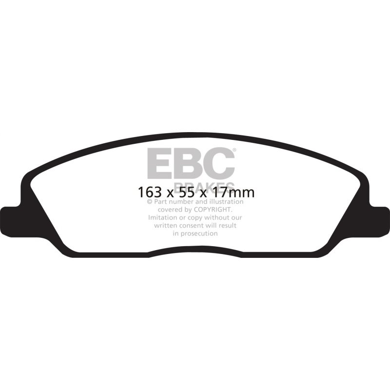 EBC 10-14 Ford Mustang 3.7 Redstuff Front Brake Pads