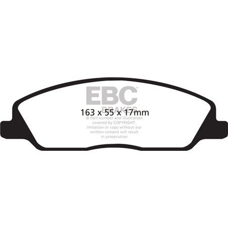 EBC 10-14 Ford Mustang 3.7 Redstuff Front Brake Pads