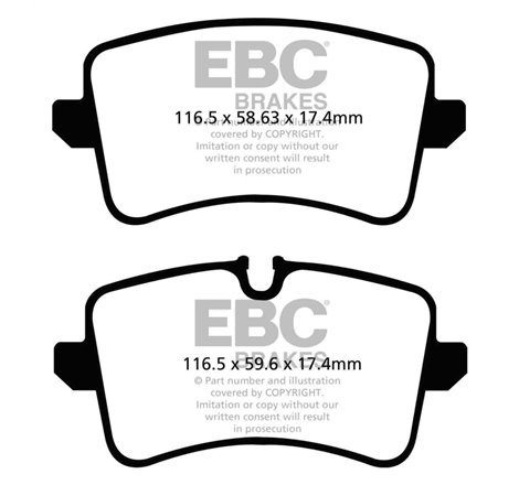 EBC 11 Audi A6 2.0 Turbo Redstuff Rear Brake Pads