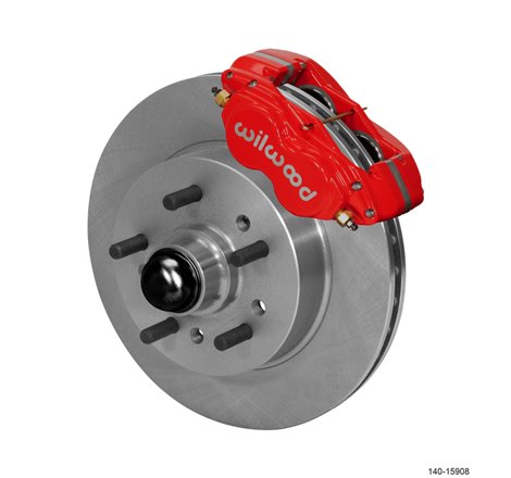 Wilwood Forged Dynalite Pro Front Kit 11.00in One Piece HP Hub and Rotor - Red