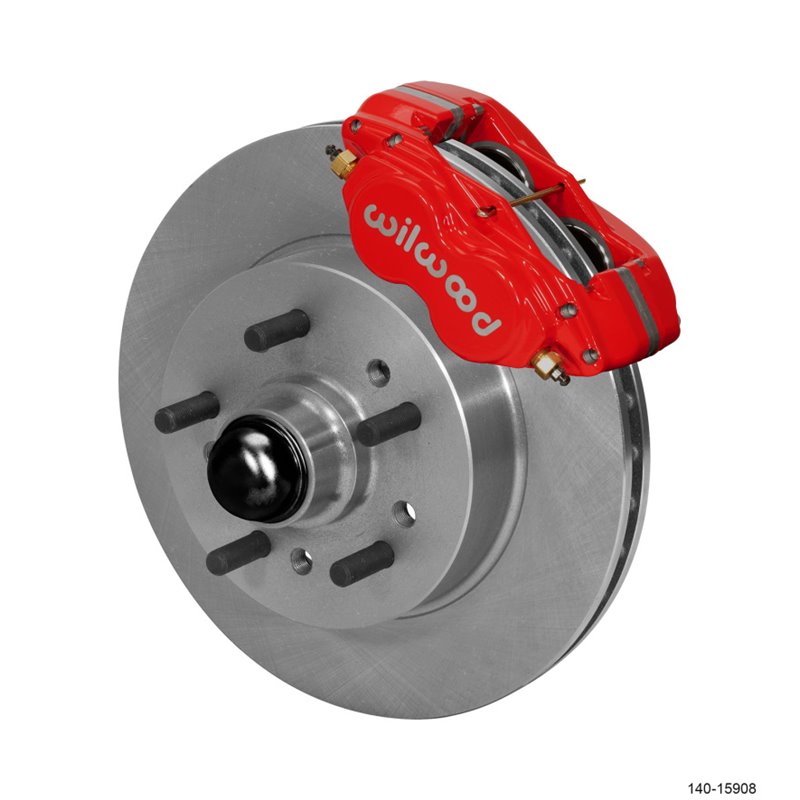 Wilwood Forged Dynalite Pro Front Kit 11.00in One Piece HP Hub and Rotor - Red