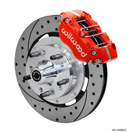 Wilwood Dynapro 4R Front Kit 11.75in SPR Drilled and Slotted Rotors - Red