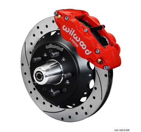 Wilwood Narrow Superlite 6R Front Big Brake Kit 12.88in SRP Drilled and Slotted Rotor - Red