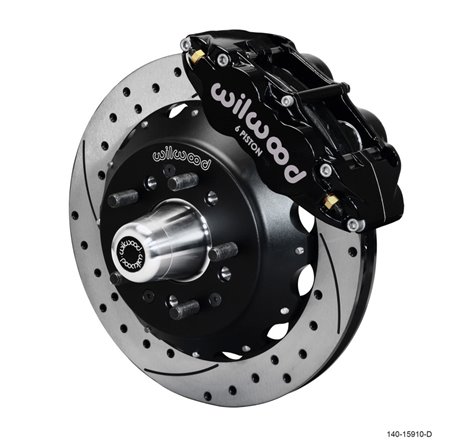 Wilwood Narrow Superlite 6R Front Big Brake Kit 12.88in SRP Drilled and Slotted Rotor - Black