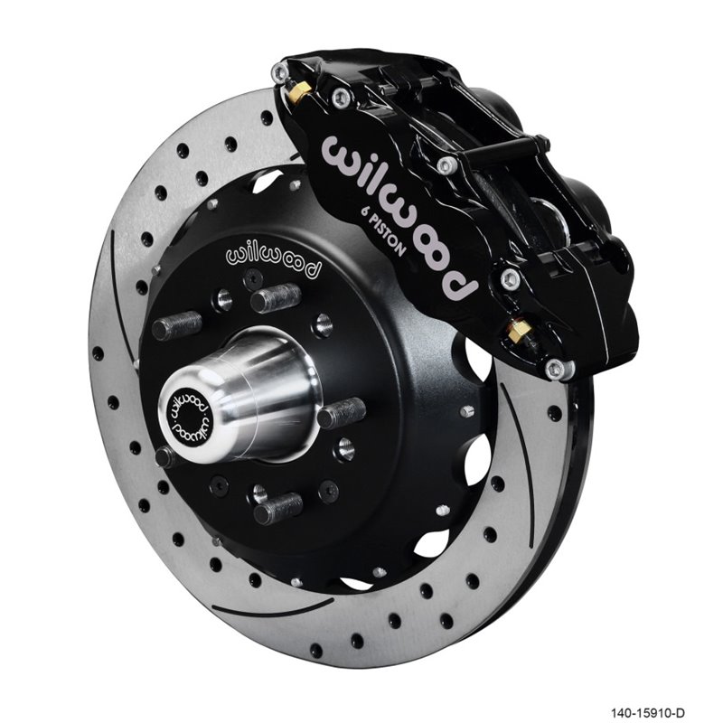 Wilwood Narrow Superlite 6R Front Big Brake Kit 12.88in SRP Drilled and Slotted Rotor - Black