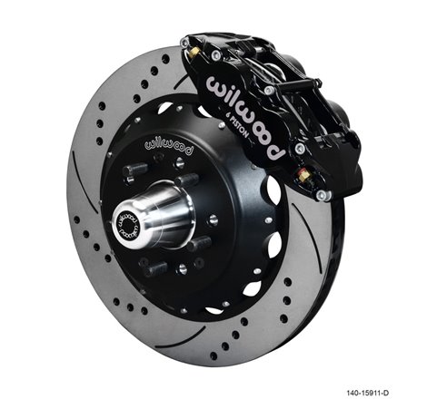 Wilwood Narrow Superlite 6R Front Big Brake Kit 14.00in SRP Drilled and Slotted Rotor - Black