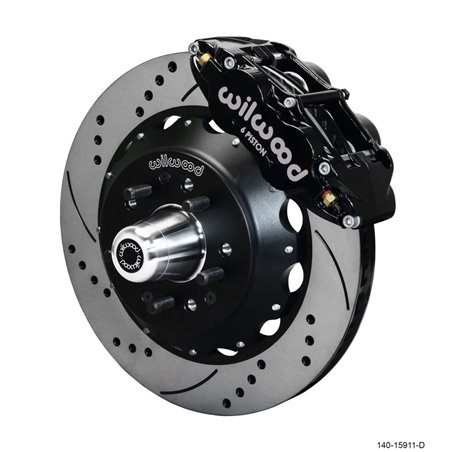 Wilwood Narrow Superlite 6R Front Big Brake Kit 14.00in SRP Drilled and Slotted Rotor - Black