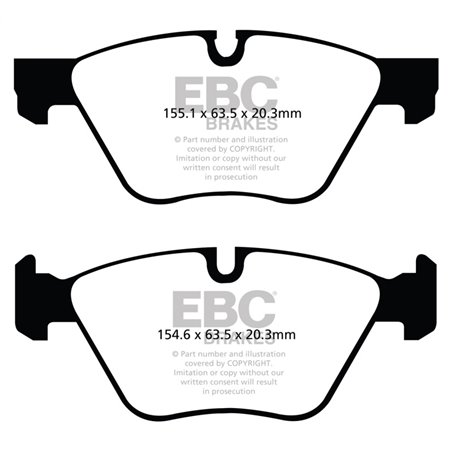 EBC 11+ BMW 528 2.0 Turbo (F10) Redstuff Front Brake Pads