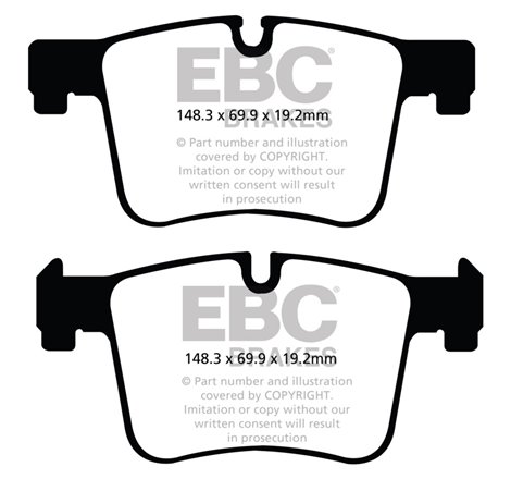 EBC 11+ BMW X3 2.0 Turbo (F25) Redstuff Front Brake Pads