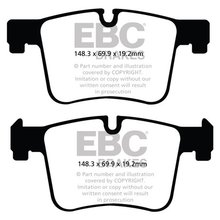 EBC 11+ BMW X3 2.0 Turbo (F25) Redstuff Front Brake Pads