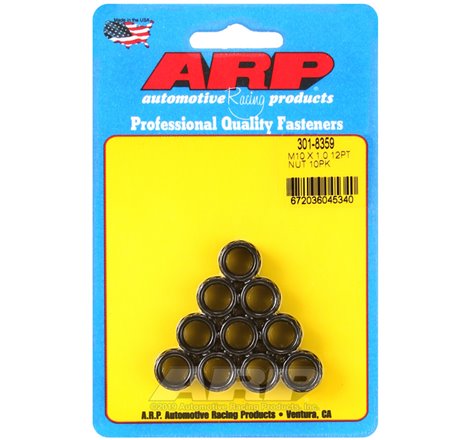 ARP M10 x 1.00 12-Point Nut Kit (Pack of 10)