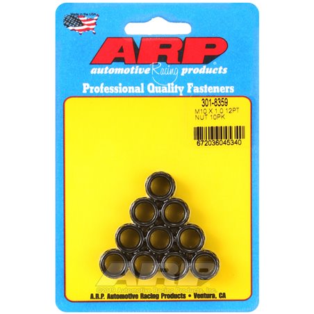 ARP M10 x 1.00 12-Point Nut Kit (Pack of 10)