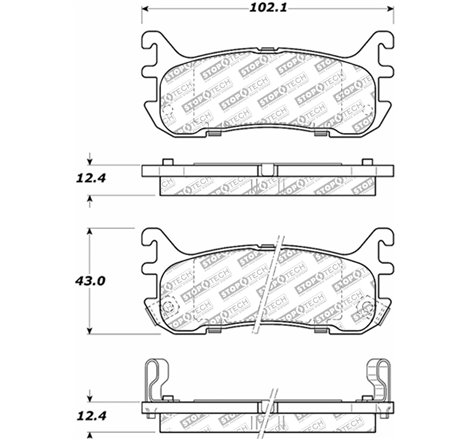 StopTech 97-03 Ford Escort Street Select Rear Brake Pads