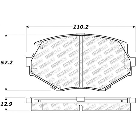 StopTech 94-97 / 99-02 Mazda Miata Street Select Front Brake Pads