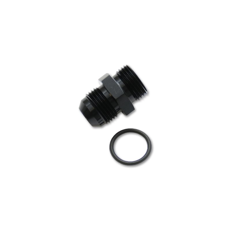 Vibrant -8AN Male Flare to 4AN ORB Male Straight Adapter w/O-Ring - Anodized Black