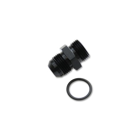 Vibrant -8AN Male Flare to 4AN ORB Male Straight Adapter w/O-Ring - Anodized Black