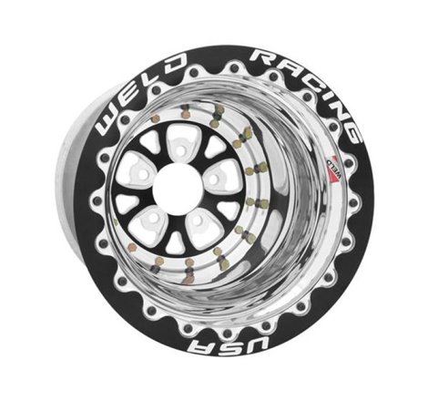 Weld V-Series 15x15 / 5x4.75 BP / 5in. BS Polished Wheel - Non-Beadlock