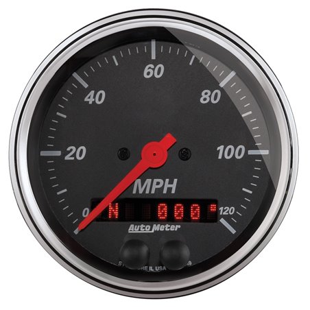 Autometer Designer Black 3-3/8in Electric 120MPH GPS Speedometer