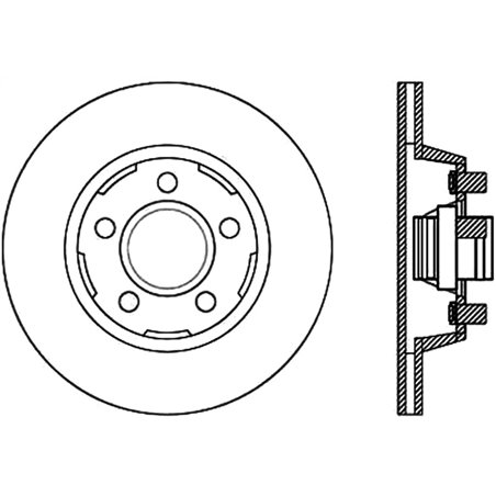 StopTech 64-67 Ford Mustang Cryo Slotted Front Right Sport Brake Rotor