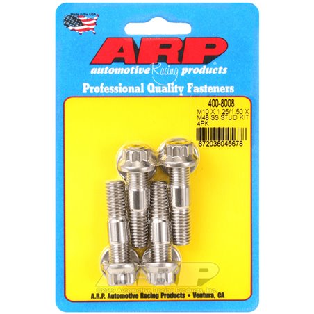 ARP M10 X 1.25/1.50 X 48mm Broached Stud Kit (4 Pcs)