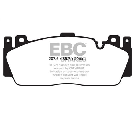 EBC 12+ BMW M5 4.4 Twin Turbo (F10) Yellowstuff Front Brake Pads