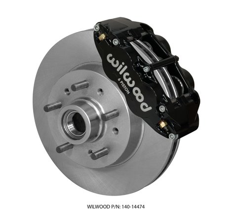 Wilwood Narrow Superlite 6R Front Brake Kit 11.86in Black 64-70 GM C10 w/ Factory Drum Spindles