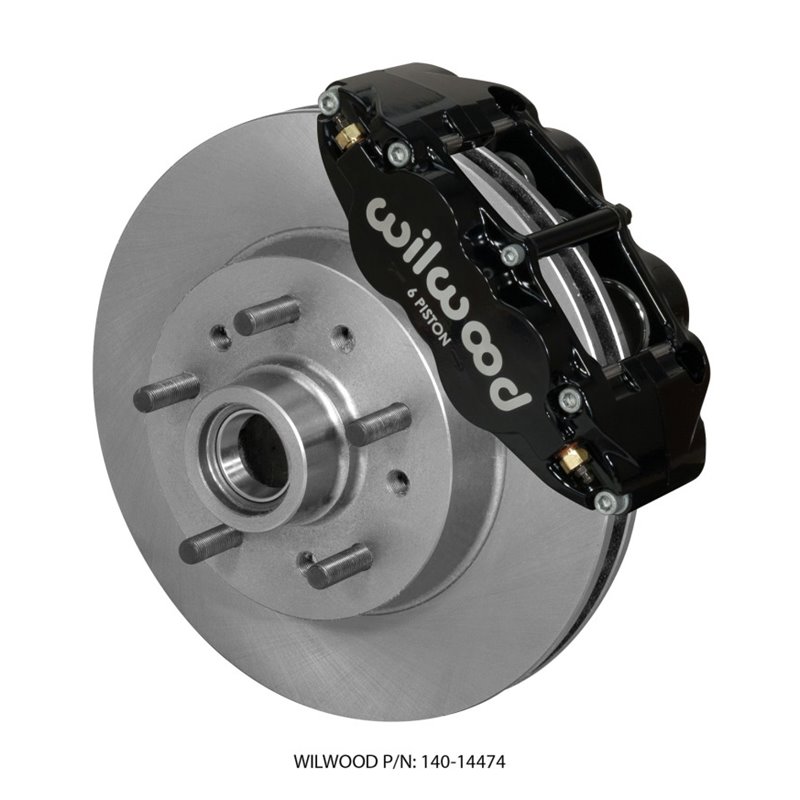 Wilwood Narrow Superlite 6R Front Brake Kit 11.86in Black 64-70 GM C10 w/ Factory Drum Spindles