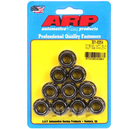 ARP 7/16-20 5/8 Socket 12 pt Nut Kit