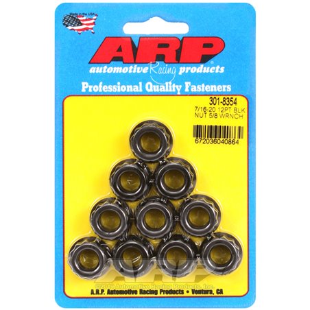 ARP 7/16-20 5/8 Socket 12 pt Nut Kit