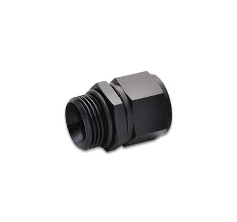 Vibrant -6AN Female to -10 ORB Swivel Adapter w/ O-Ring - Anodized Black