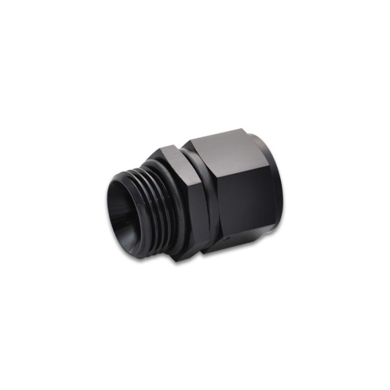 Vibrant -6AN Female to -10 ORB Swivel Adapter w/ O-Ring - Anodized Black