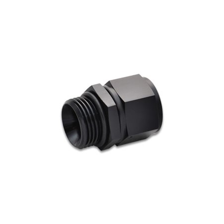 Vibrant -6AN Female to -10 ORB Swivel Adapter w/ O-Ring - Anodized Black