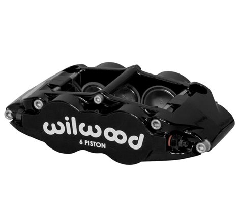 Wilwood Caliper Forged Narrow Superlite L/H FNSL6R-DS Dust Seal 1.62/1.12/1.12,1.25 Rotor - Black