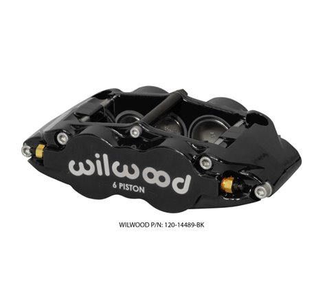 Wilwood Caliper Forged Narrow Superlite R/H FNSL6R-DS Dust Seal 1.62/1.12/1.12,1.25 Rotor - Black