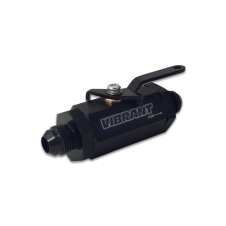 Vibrant -12AN to -12AN Male Shut Off Valve - Black