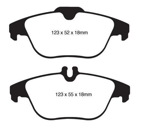 EBC 12-14 Mercedes-Benz C250 (W204) 1.8 Turbo Greenstuff Rear Brake Pads