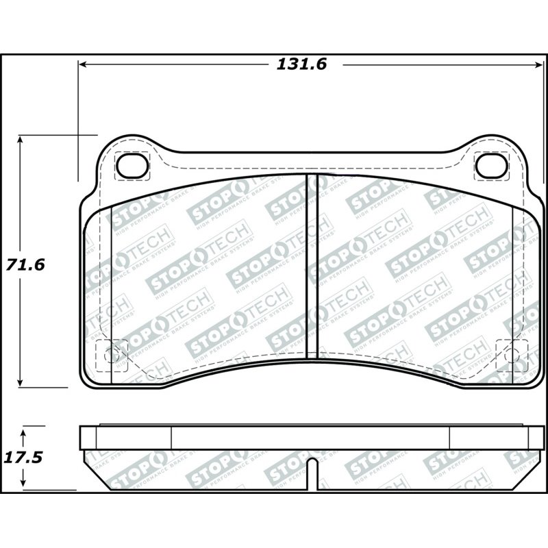 StopTech Street Select 09-18 Nissan GT-R Rear Brake Pads