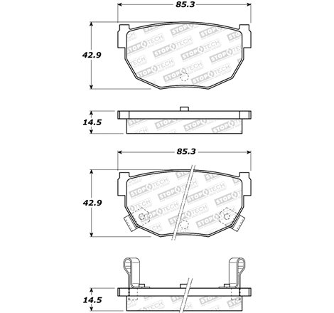 StopTech 87-89 Nissan 300ZX Sport Performance Rear Brake Pads