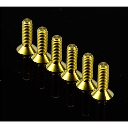 NRG Titanium Steering Wheel Screw Upgrade Kit (Conical) - Chrome Gold