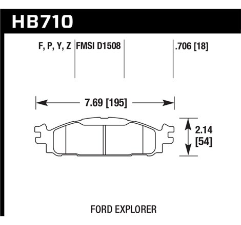 Hawk 11-19 Ford Explorer / Taurus HPS 5.0 Front Brake Pads