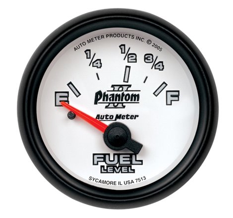 Autometer Phantom 2-1/16in 73-10 OHM Fuel Level Gauge