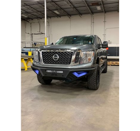 Road Armor 16-19 Nissan Titan XD SPARTAN Rear Bumper - Tex Blk