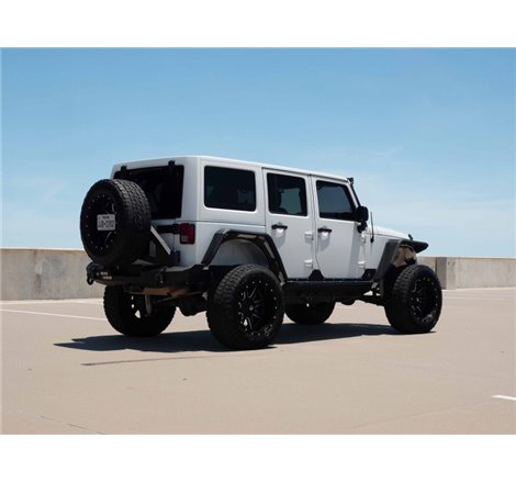 Road Armor 07-18 Jeep Wrangler JK Stealth Front Fender Flare Body Armor w/LED DRL - Tex Blk