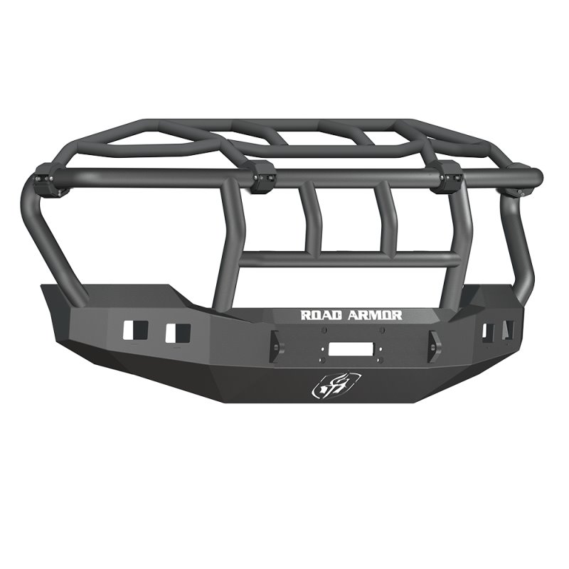 Road Armor 11-16 Ford F-250 Stealth Front Winch Bumper w/Intimidator Guard - Tex Blk