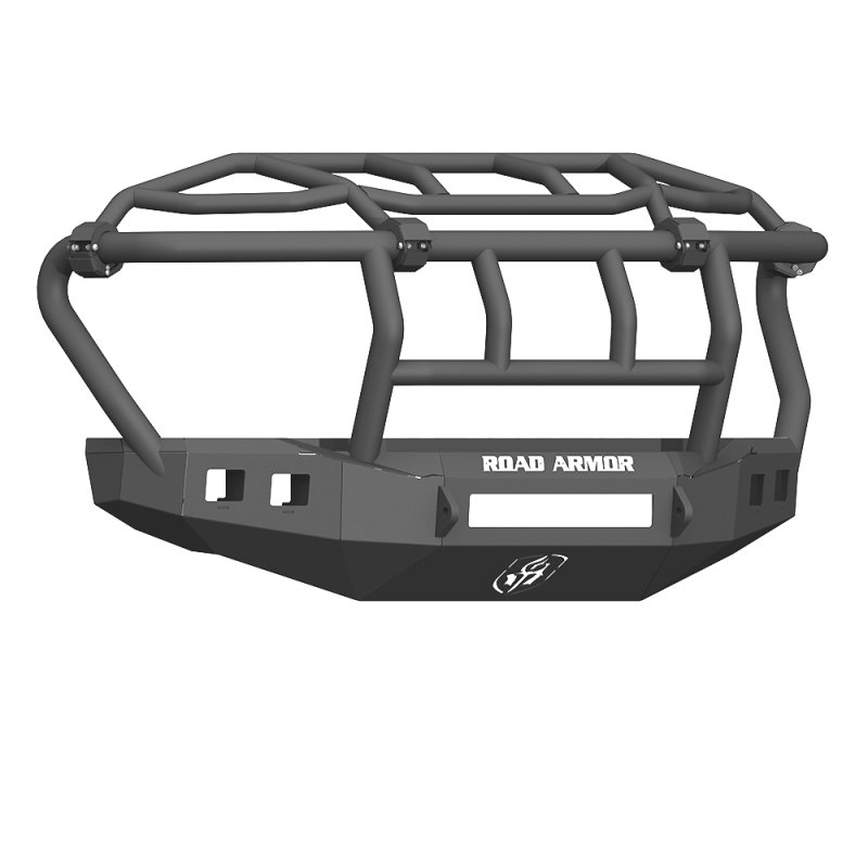 Road Armor 17-20 Ford F-250 Stealth Wide Fender Flare Front Bumper w/Intimidator Guard - Tex Blk