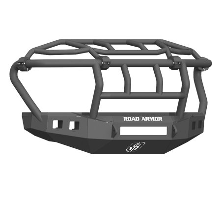 Road Armor 17-20 Ford F-250 Stealth Wide Fender Flare Front Bumper w/Intimidator Guard - Tex Blk