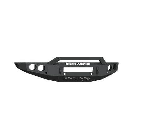 Road Armor 19-20 Ford Ranger Stealth Front Bumper w/Round Light Pods/Pre-Runner Guard - Tex Blk